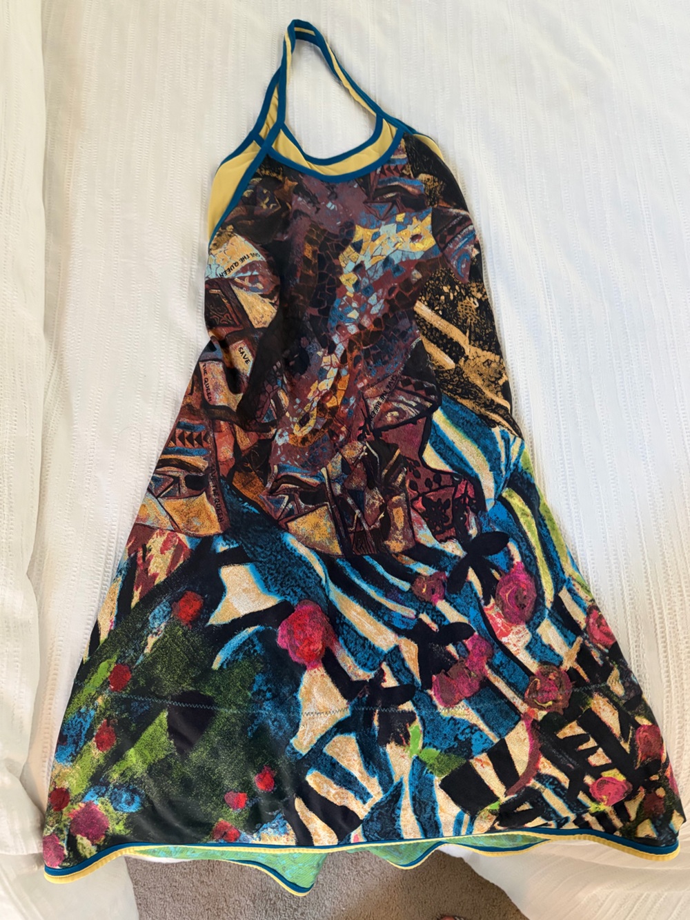 Save the queen mini halter dress